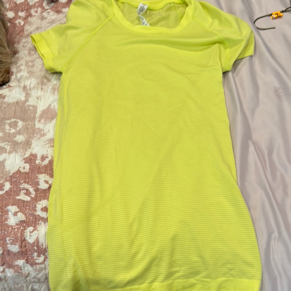 Lululemon Bright Yellow Athletic T-Shirt